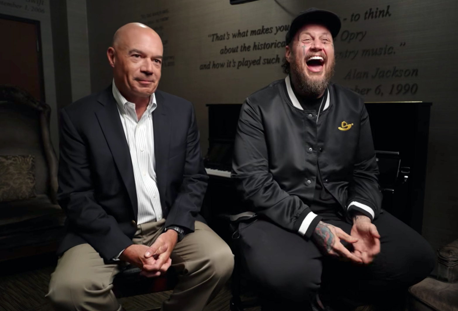 Jim Todd with community members